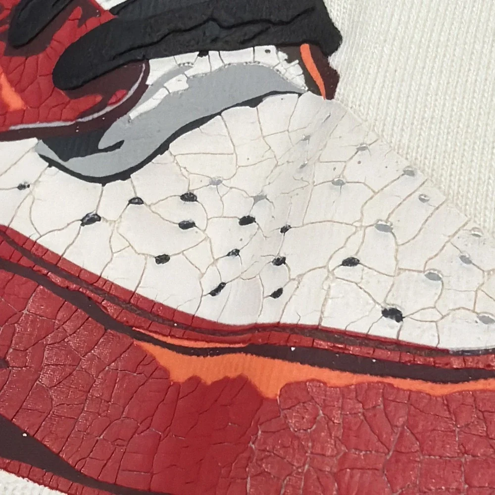 Jordan Men's Air Jordan 1 'Chicago' Flight T-Shirt Off White Sz L FD9536-133